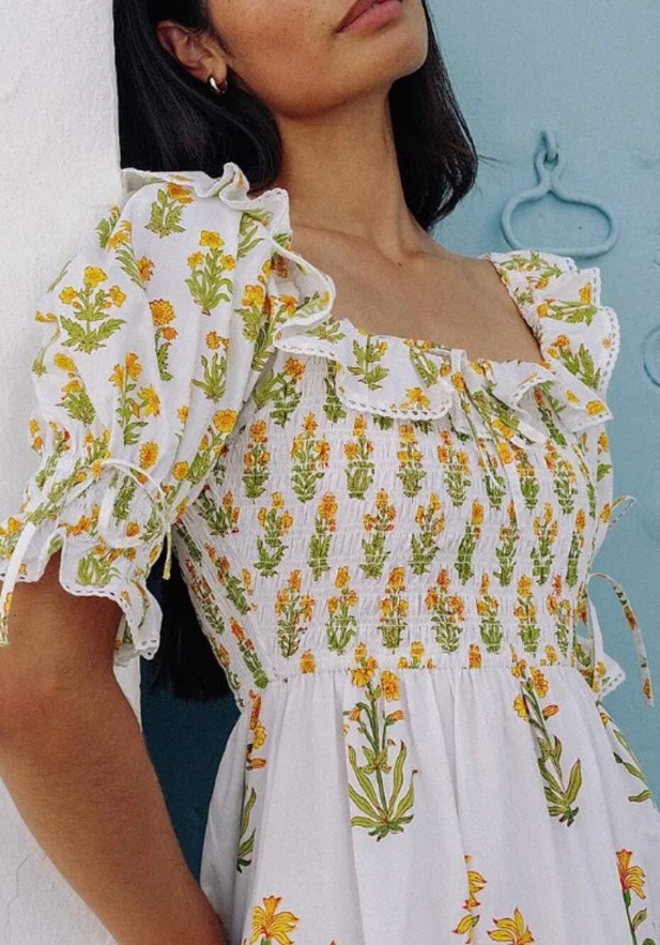 Pink City Prints Meryl Dress in Buttercup Meadow size S small